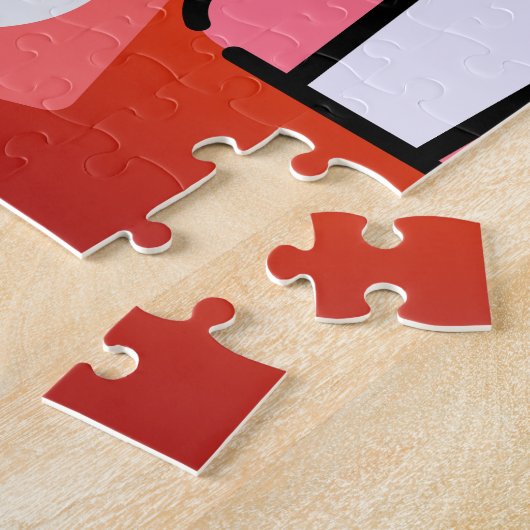 Schattigee kawaii Popcorn Legpuzzel (Zijkant)