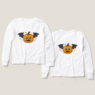 Schattigee Kawaii Pumpkin Bat Halloween PNG