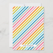 Schattigee Kawaii Rainbow Cloud Eenhoorn Baby Spri Kaart (Achterkant)