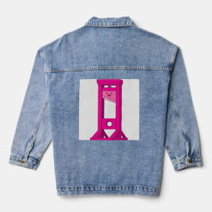 Schattigee Kawaii Roze Guillotine ChopChop Denim Jacket