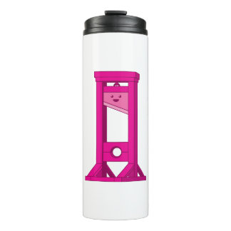 Schattigee Kawaii Roze Guillotine Tumbler Reismok Thermosbeker