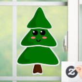 Schattigee Kawaii stijl kerstboom Raamsticker (Huis)