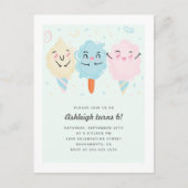 Schattigee Kawaii Sugar Snoep Kinderen Verjaardag Uitnodiging Briefkaart (Voorkant)