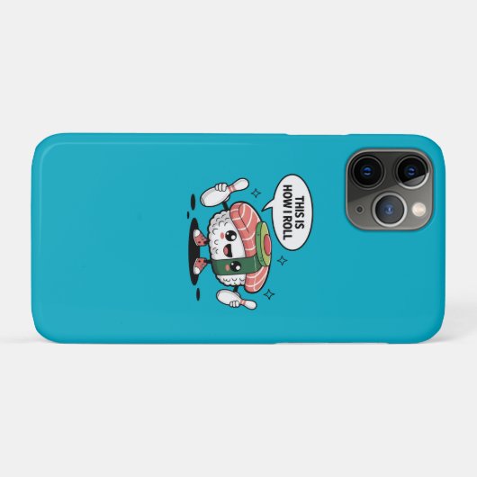 Schattigee Kawaii Sushi met bowlingpinnen Case-Mate iPhone Case (Achterkant (horizontaal))