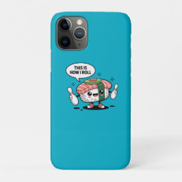 Schattigee Kawaii Sushi met bowlingpinnen iPhone 11 Pro Hoesje