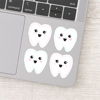 Schattigee kawaii tand sticker
