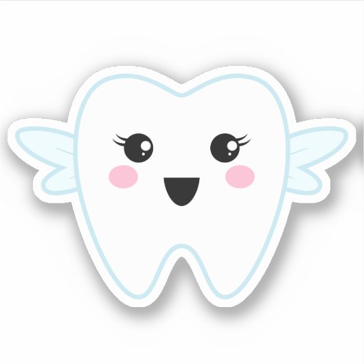 Schattigee kawaii tandenfee sticker (Voorkant)