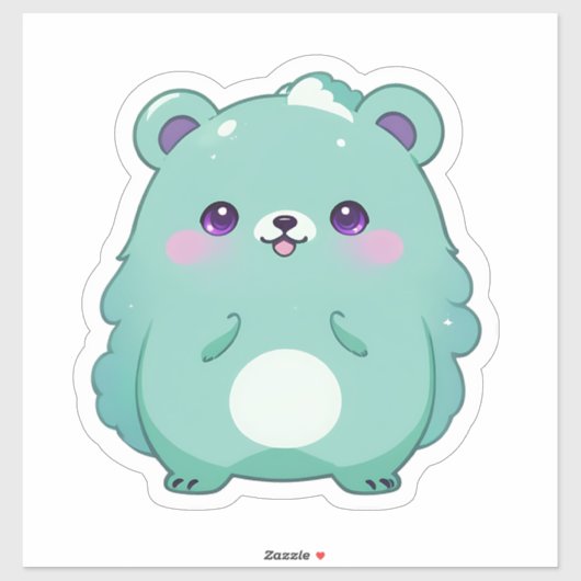 Schattigee Kawaii teddybeer Sticker (Vel)