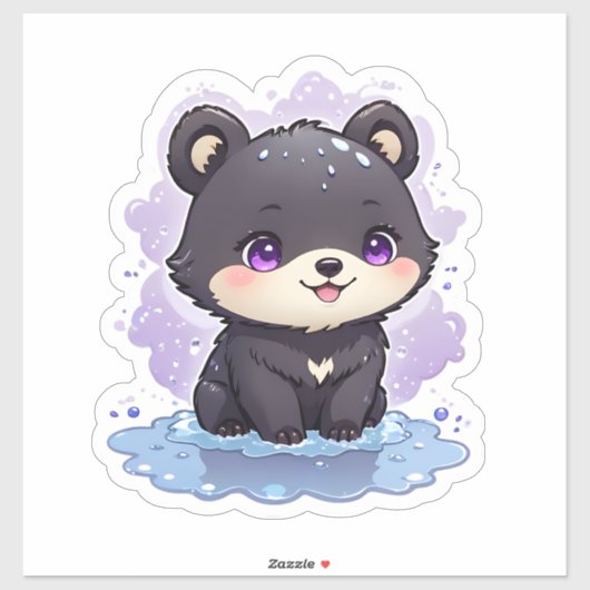 Schattigee Kawaii teddybeer Sticker (Vel)