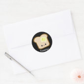 Schattigee kawaii toasty toast en boter sticker (Envelop)