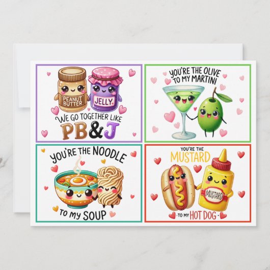 Schattigee Kawaii Valentijns Classroom Kaarten (Voorkant)