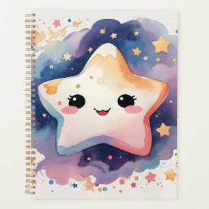 Schattigee Kawaii Waterverf Star Nursery Baby Planner