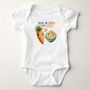 Schattigee kawaii wortel en hummus romper