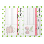 Schattigee kersenrecept Kaart Notitieblok (Voorkant)