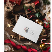 Schattigee kerst Alpaca, op maat Etiket