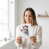 Schattigee kerst Alpaca, op maat Kaart
