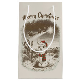 Schattigee kerst Alpaca + Santa + rendier slee - Klein Cadeauzakje