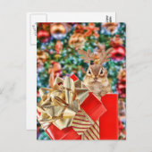 Schattigee kerst Chipmunk Feestdagenkaart (Voorkant / Achterkant)