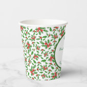 Schattigee Kerst Cookie Exchange Party Aangepaste Papieren Bekers (Voorkant)