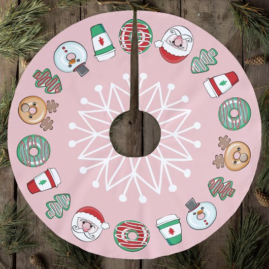Schattigee kerst Donuts & Coffee I Snowflake I Pin Kerstboom Rok