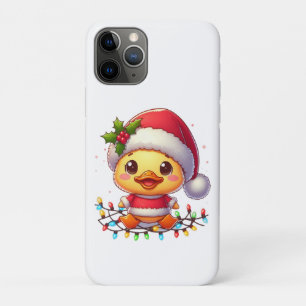 Schattigee Kerst Eend Cartoon Santa-68362 iPhone 11 Pro Hoesje