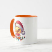 Schattigee Kerst Eend Cartoon Santa-68362 Mok (Voorkant links)