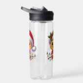 Schattigee Kerst Eend Cartoon Santa-68362 Waterfles (Rechts)