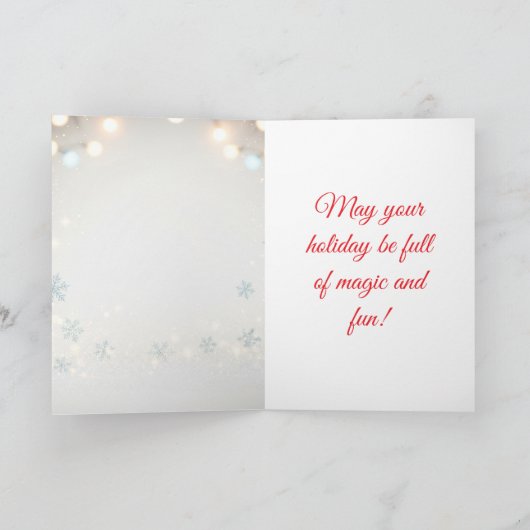 Schattigee Kerst Eenhoorn Kaart (Binnen)