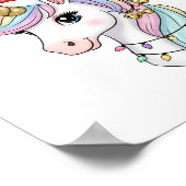 Schattigee Kerst Eenhoorn Poster (Hoek)