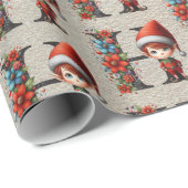 Schattigee Kerst Elf Feestbrief H Cadeaupapier (Rol Hoek)