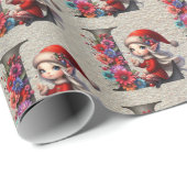 Schattigee Kerst Elf Feestbrief L Cadeaupapier (Rol Hoek)