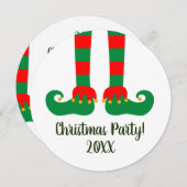 Schattigee Kerst Elf Vakantie feest Kaart (Voorkant / Achterkant)