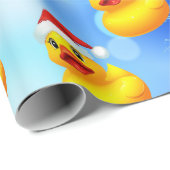 Schattigee Kerst Gele Rubber Eend Cadeaupapier (Rol Hoek)