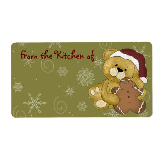 Schattigee Kerst Gingerbread Keuken Labels