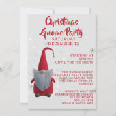 Schattigee Kerst Gnome Party Vakantie Uitnodiging (Voorkant)