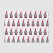 Schattigee Kerst Gnome Patroon Tissue Paper Tissuepapier (Voorkant)
