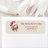 Schattigee Kerst Hand getrokken Golden Doodle Retu Etiket (Insitu)