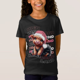 Schattigee kerst Highland Koe Ballerina T-shirt