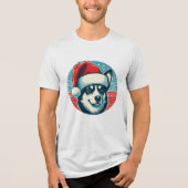 Schattigee Kerst Hond Tshirt (Voorkant)