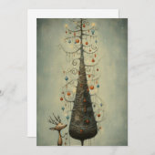 Schattigee Kerst Kaarten - Teken Kerst Kaarten (Voorkant / Achterkant)