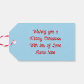 Schattigee Kerst Kardinalen en Rode Bessen Custom Cadeaulabel (Achterkant Horizontaal)