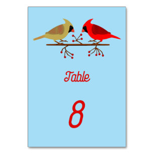 Schattigee Kerst Kardinalen en Rode Bessen Custom Kaart