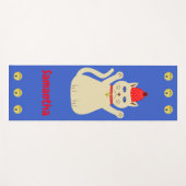 Schattigee kerst kat aangepaste naam yogamat (Voorkant (horizontaal))
