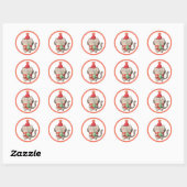 Schattigee kerst kat Stickers (Vel)