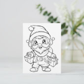 Schattigee Kerst kinder kleurstof elf Briefkaart (Staand voorkant)
