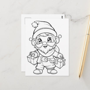 Schattigee Kerst kinder kleurstof elf Briefkaart