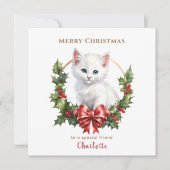 Schattigee Kerst Kitten Kat Liefhebber Christmas K Kaart (Voorkant)