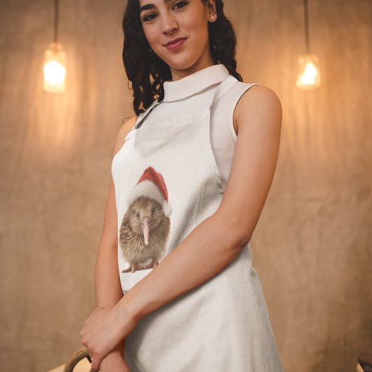 Schattigee kerst kiwi, op maat schort