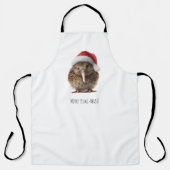 Schattigee kerst kiwi, op maat schort (Voorkant)