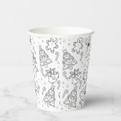 Schattigee Kerst Kleurbekers Papieren Bekers (Rechts)